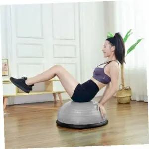 홈트 홈트레이닝 줄무늬 밸런스볼(실버) 짐볼