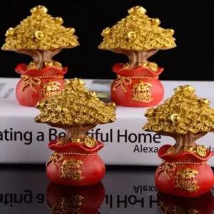 (타입 돈나무(골드))풍수 장식소품 돈나무 미니 자동차 인테리어 선물 1p