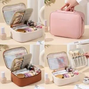 큰손 뷰티파우치 가방 화장품 메이크업 휴대용 대용량 사각 보부상 여행용 정리 수납 미용 네일아트
