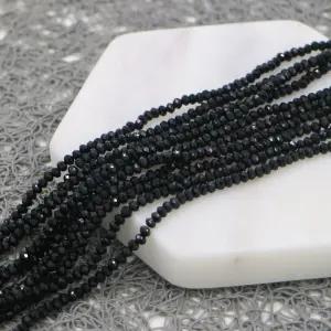 2mm 론델컷 크리스탈 - 블랙/꽃반지/팔찌재료/DIY