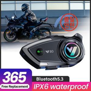 Y80 오토바이 헬멧 인터콤 블루투스 헤드셋 더블 1000m 핸즈프리 소음 방수