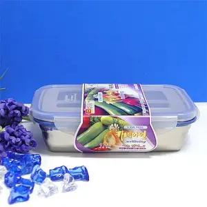 주방용품 다용도음식용기 스텐 1.1L보관용기 사각밀폐용기 주방용품