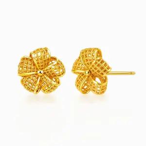 [한국금다이아몬드] 순금 24K 귀걸이 루에트 플라워