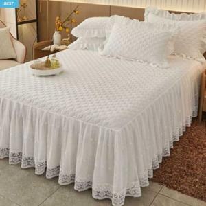 레이스 침대커버 스커트 프릴 베드 매트리스 호텔 침대커버150x200cm