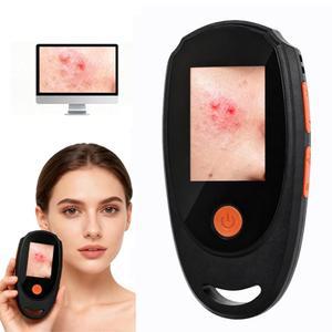 피부 500배율용 뷰티 스타 피부경, 휴대용 디지털 두피 및 카메라, 분석기용 무선 현미경, 8개의 LED 조명이 있는 충전식 HD 트리코스코프