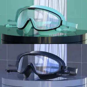 (별별창고)G 김서림 방지 고글물안경+귀마개 일체형해녀수경 와이드 형수경 물놀이 수영 이안경