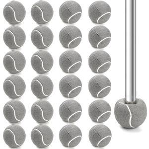 하이시덴 24개 프리컷 테니스공, 헤비 듀티 워커 글라이드 볼, 의자용 롱래스팅 책상, 가구 다리, 바닥 보호(그레이)