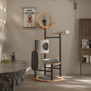 튼튼한 캣타워 고양이 스크래쳐 호텔 세트 해먹 가구 숨숨집 타워 캣폴 대형 놀이터