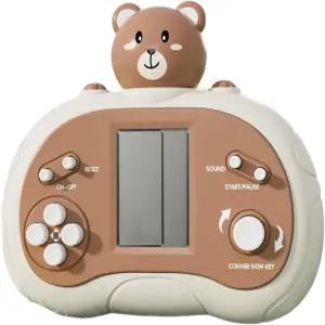 레트로 게임 콘솔 클래식 핸드헬드 휴대용 귀여운 애완동물 교육용 및 ADU용 콘솔(브라운)