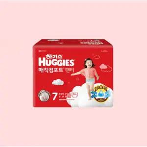 하기스 매직컴포트 팬티 7단계 팬티형 공용 32매 2개 일회용기저귀