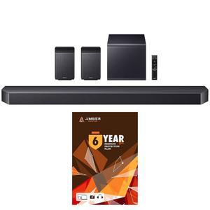 삼성 HW-Q990F Q 시리즈 보호 포함), 11.1.4 6년간의 Ch 서브우퍼(후면 계획 (2025) 사운드바 스피커 앰버