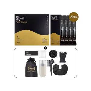 [NS홈쇼핑]씨드비 물염색 비건 새치 염색약 와인브라운 20회분+염색도구..[35551417]