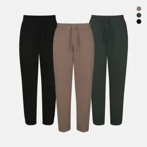 데니스골프 25FW신상 여성 소프트웜 밍크기모 와이드 밴딩팬츠 3종택1_RAQFLPT364