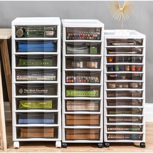 사무실 바퀴서랍장 투명 서랍장 사물함 캐비닛 3단 장치 이동식철제서랍장 서랍 수납장