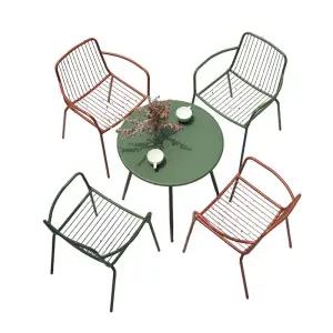 철제테이블세트 카페 4인 라운지 발코니 야외