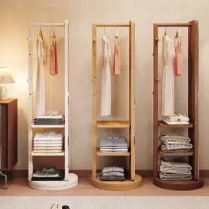 전신거울행거 스탠드옷걸이 원목 인테리어