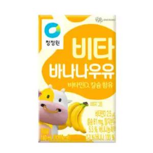 청정원 비타바나나우유 140ml×32개×2박스 //유통기한2026년3월27일까지