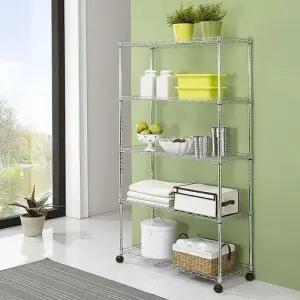 메탈선반 900 5단 다용도수납장 철제 틈새거실 베란다 W396836