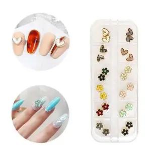 네일아트 럭셔리 명품 대리석 플라워 하트 파츠 세트 WFFLX3E