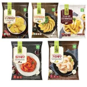 사옹원 튀김공방 고구마튀김 350g 단호박 매콤오징어 칠리새우 400g 크림새우