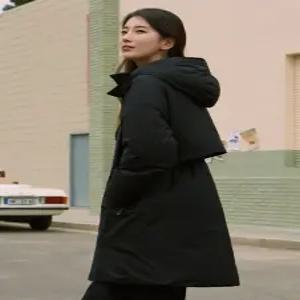 여성 롱 구스 다운 씬에어 바이브 KWW24558