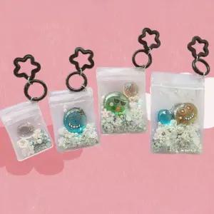 바다유리 애완돌 중형 투명 파우치 키링 DIY키트 체험 업사이클링공예