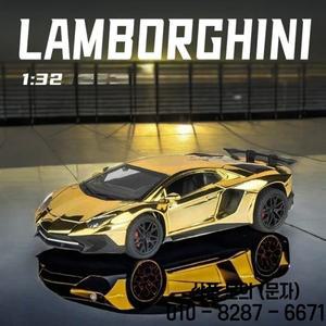 1:32 람보르기니 SVJ LP750 전기 도금 슈퍼카 모델 사운드 라이트 14세 이상 장난감 자동차 미니어처 선물