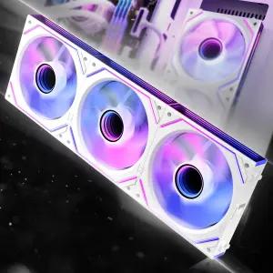 AsiaHorse Dawn Pro 120mm 케이스 팬 ARGB PWM 1850RPM / 68CFM 공기 흐름 순방향 및 역방향 블레이드