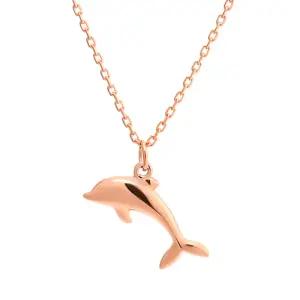 14K 행운 돌고래 체인 목걸이 DMN27700