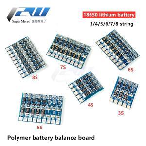 BMS 3S 4S 5S 6S 7S 8S 18650 리튬 배터리 충전기 보호 보드 전원 은행 밸런서 이온 이퀄라이저 PCB