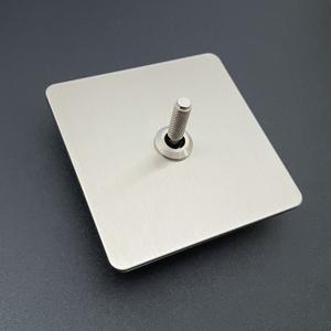 LIWBET 실버 컬러 벽 스위치 및  스타일 스테인레스 스틸 패널 2 웨이 토글 라이트 소켓