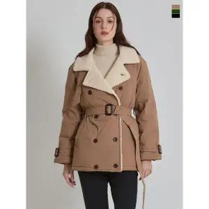 [하프클럽/오조크]양털카라 더블버튼 구스다운 점퍼 (택가격 284000원)