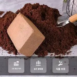 100% 천연 압축 코코피트 벽돌형 상토 대용량 분갈이용