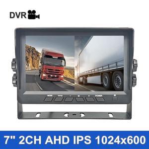 7인치 ALED IPS 2CH 후면보기 자동차 모니터 지원 720P 1080P CVBS 카메라 비디오 녹화 Diaplay 2 이미지