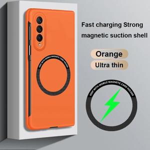 삼성호환 갤럭시 호환 Z 폴드 7 4 5 6 폴드3용 초슬림 스킨 케이스 (맥세이프 마그네틱 무선 충전 커버)