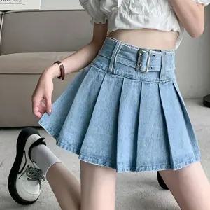 데님스커트 청치마 차밍복 라인댄스복 라틴댄스복 하이웨스트 A라인스커트