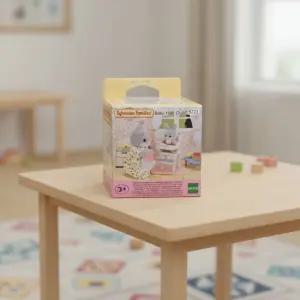실바니안 패밀리 아기 식탁 의자 인형놀이 장난감 미니어처 가구 장식 하이체어 소품 소장용