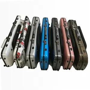 바이올린 카본 패턴 케이스 4/4 하드 가방 공연 핑크 휴대용