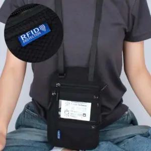 여권지갑 블랙 해킹방지 해외 여행 여권 지갑 포켓 파우치 미니 여권가방