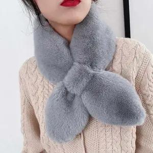따뜻한머플러 여자 겨울 출근 룩 밍크 페이크 퍼 보온 털 머플러