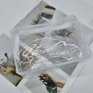 화장품파우치 여행용백인백 PVC 투명 방수 파우치 대형 화이트