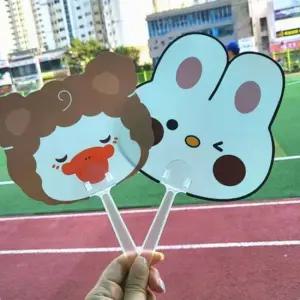 판촉조립식부채 동물모양 휴대용 부채 양