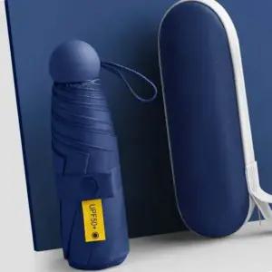 양산 미니우산 마카롱캡슐형 5단 양산 네이비