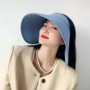 썬바이저 돌돌이 챙널은 썬캡 스카이블루 여름모자 바이저