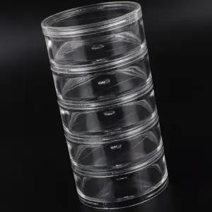 한울애 투명 원형케이스 약통 5단 대형