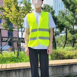 고품질 배달작업조끼 여름 배달 넉넉한팔 풀발광 공장조끼 형광색 (WFKJIJK)