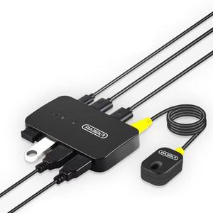 USB KVM 스위치 어댑터 2 입력 4 출력 스위처 프린터 공유기 컴퓨터 키보드 마우스 컨트롤러