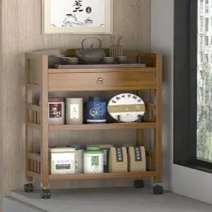 이동식 선반 트롤리 수납장 정리 주방 바퀴달린