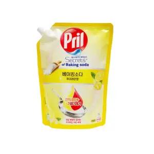 프릴 주방세제 베이킹소다 퓨어레몬향 리필 1L x 6개