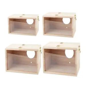 앵무새 둥지 상자 아크릴 나무 새집 애완동물 용품 투명 부화 상자 새 둥지 집